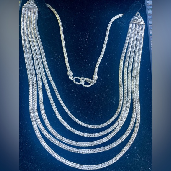 Bali Legacy Jewelry - Over 60 Grams of 925 STERLING!! Multi Layered Tulang Naga Chain Necklace 20”